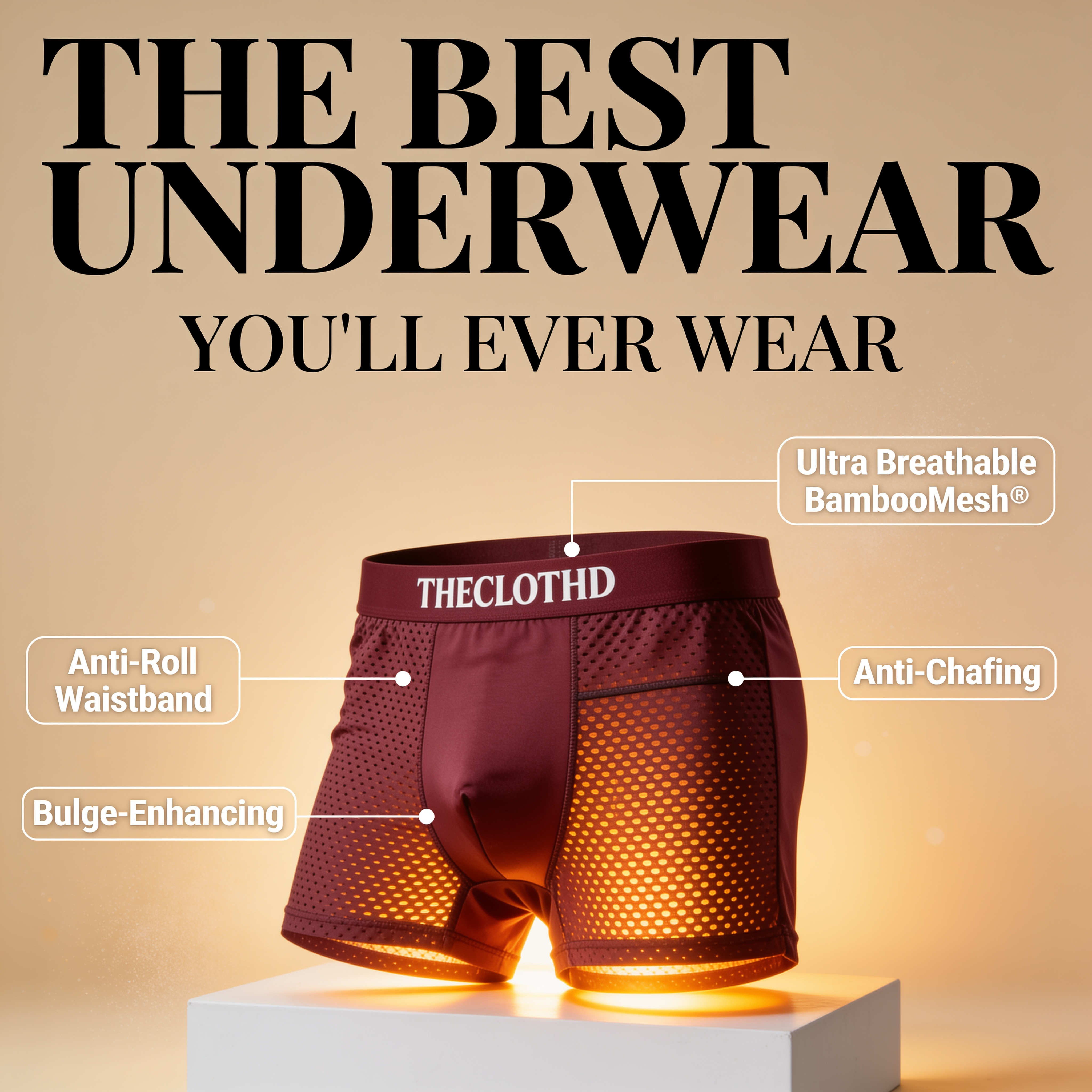 Theclothd Bamboo Boxer Briefs — Ultra-Soft, Breathable, All-Day Comfort